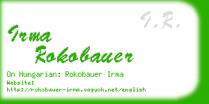 irma rokobauer business card